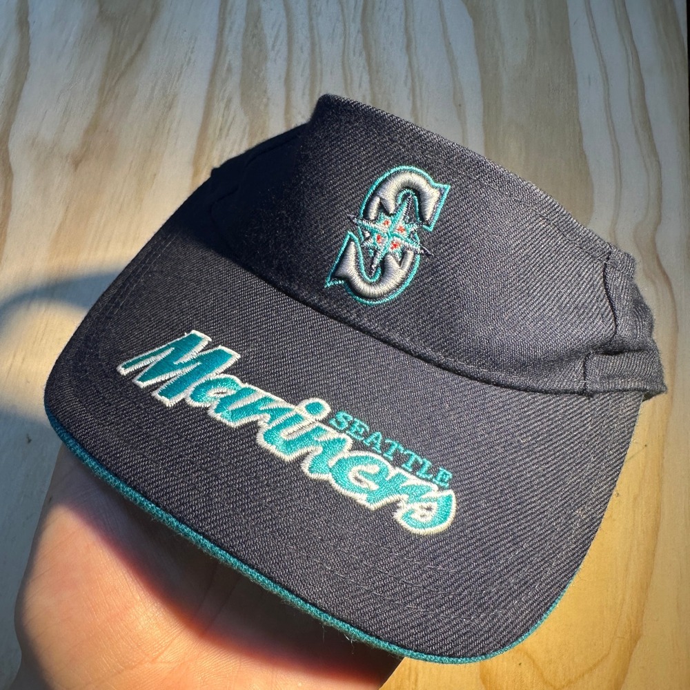 Twins Enterprise Seattle Mariners Visor Navy Blue MLB Adjustable Hat OSFM